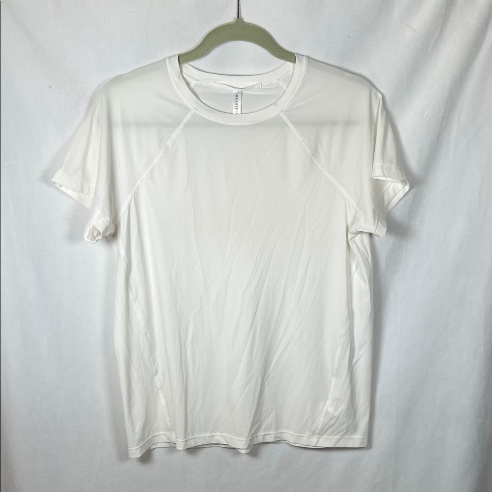 Athleta Performance Short Sleeve Shirt size S White